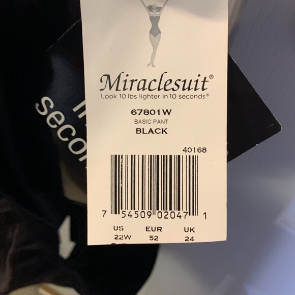 Miraclesuit High Waist Swimsuit Bottoms Women's Size 22W NEW Black Tummy Control - Picture 4 of 7